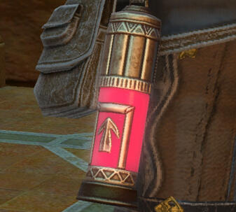 Ceruleum charged Dawnborne aethersand, the material used to create energy blasts to be fired from his weapon.